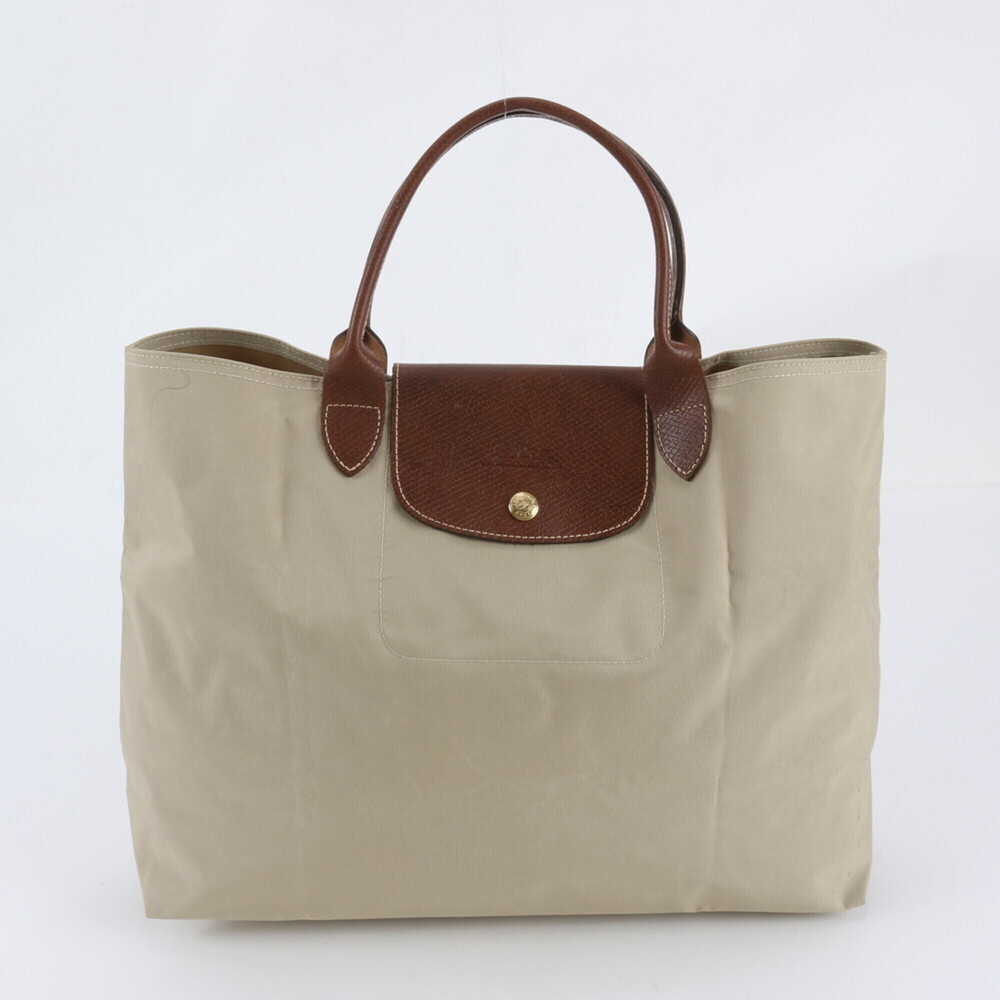 Longchamp Le Pliage Leather Nylon Tote Bag Shoulder Handbag for Women